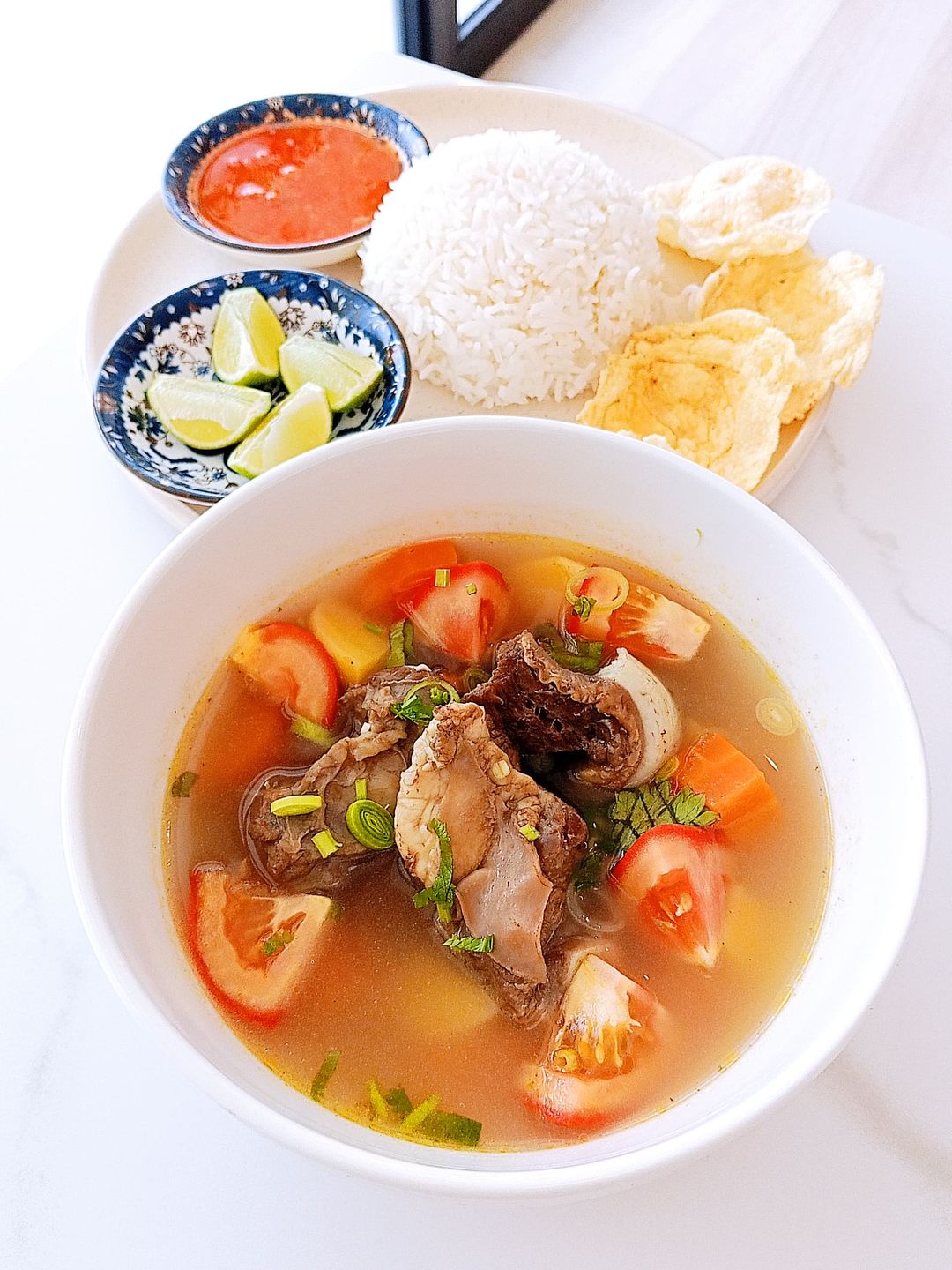 Sup Iga Sunda with Rice