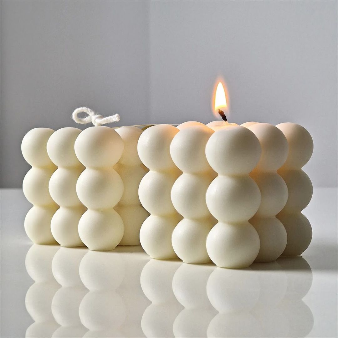 Bubble cube candle