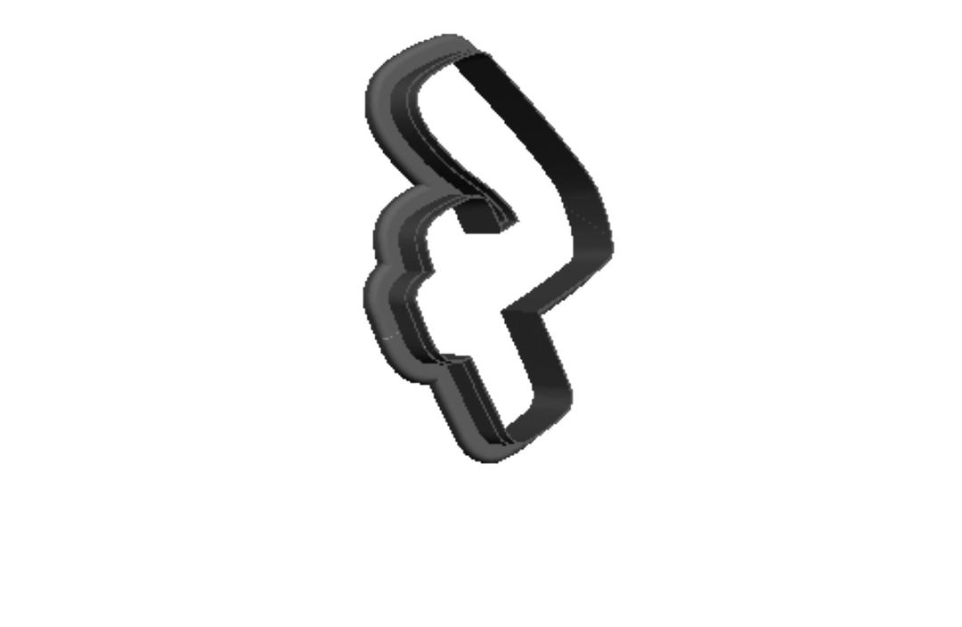 Letter 4 Cookie Cutter              