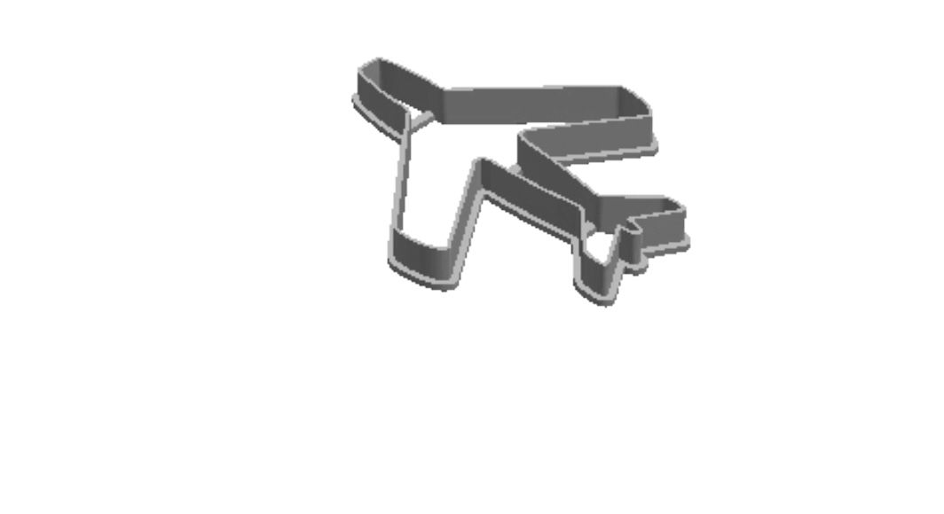 Aero plane 1 outline Cookie Cutter          