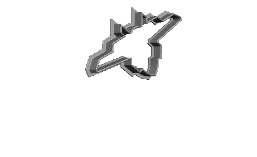 Jet-fighter outline Cookie Cutter         