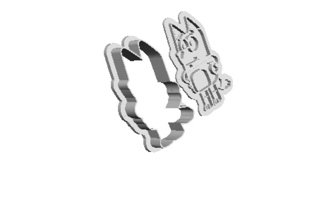 Blue 2-in-1 Cookie Cutter   