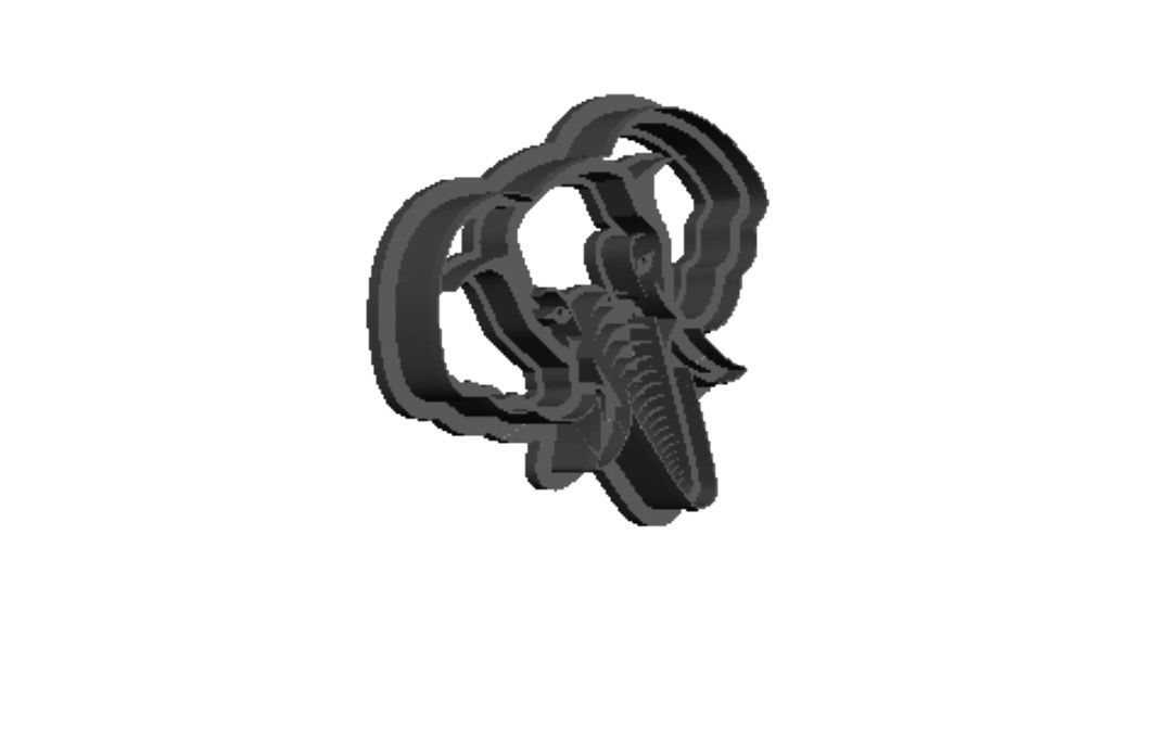 Elephant head imprint Cookie Cutter   
