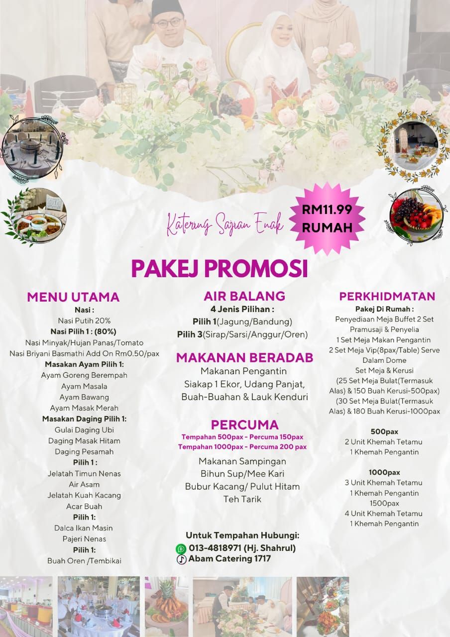Pakej Katering Rumah Rm11.99