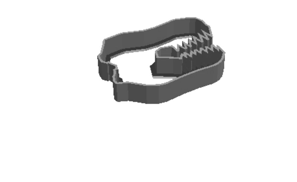 T-Rex Face outline Cookie Cutter            