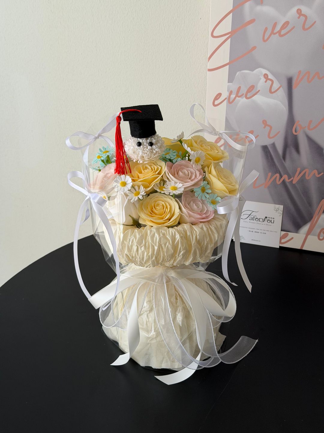Graduation Ping Pong Transparent Bouquet 