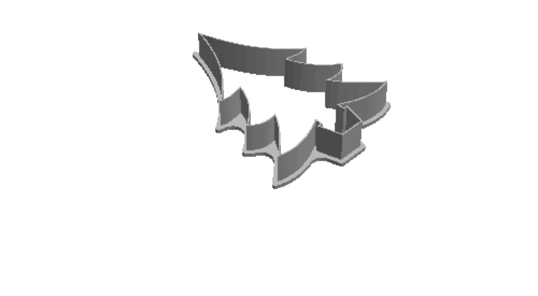 Christmas tree 3A outline Cookie Cutter    