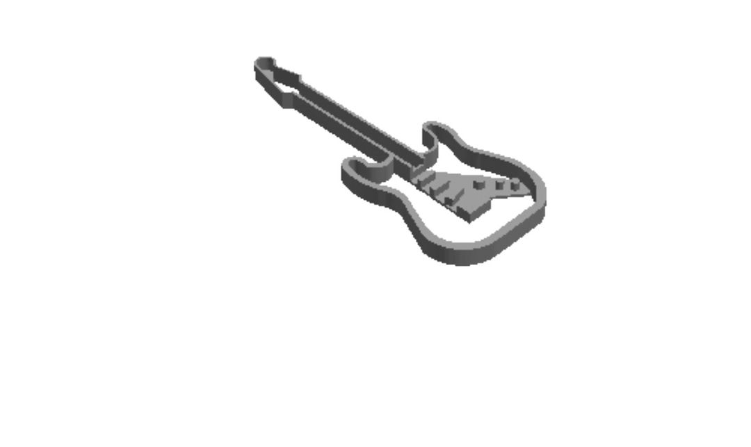 Strat Guitar outline Cookie Cutter          