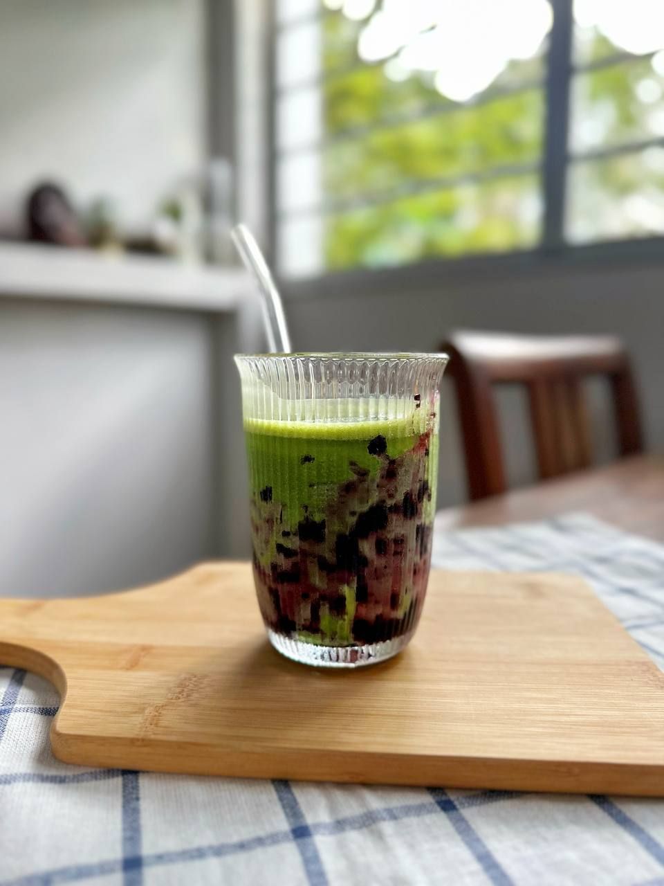 Iced Blueberry Matcha Latte