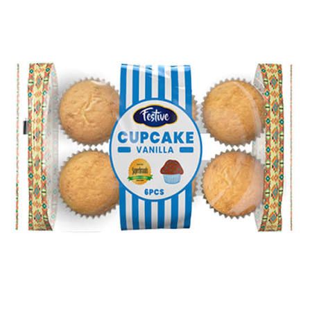 Festive cup cake vanilla 6pc