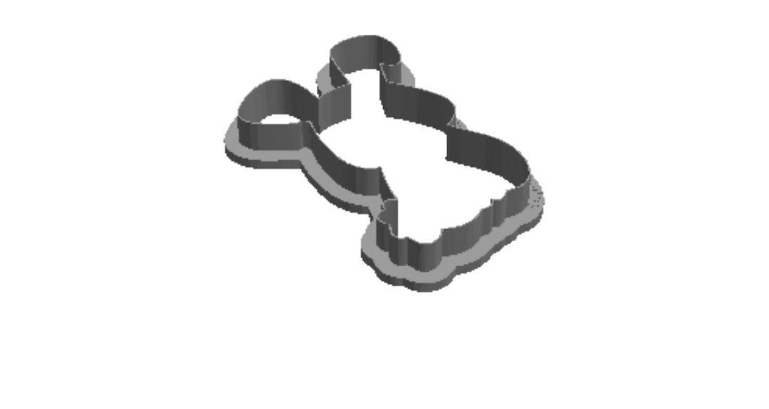 Forest Bunny outline Cookie Cutter