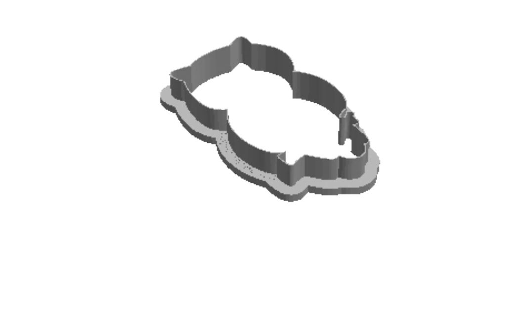 Forest Owl outline Cookie Cutter  