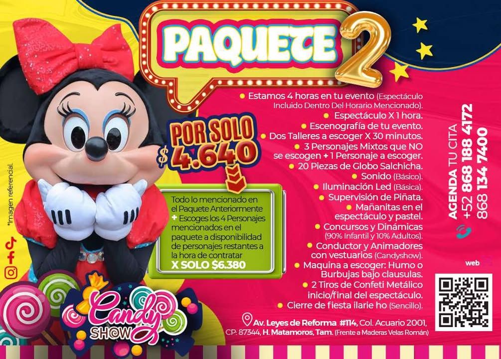 PAQUETE PARA FIESTA INFANTIL #2: