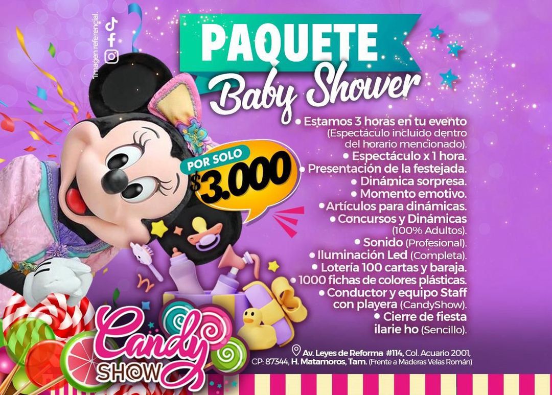 PAQUETE DE ANIMACION BABY SHOWER: