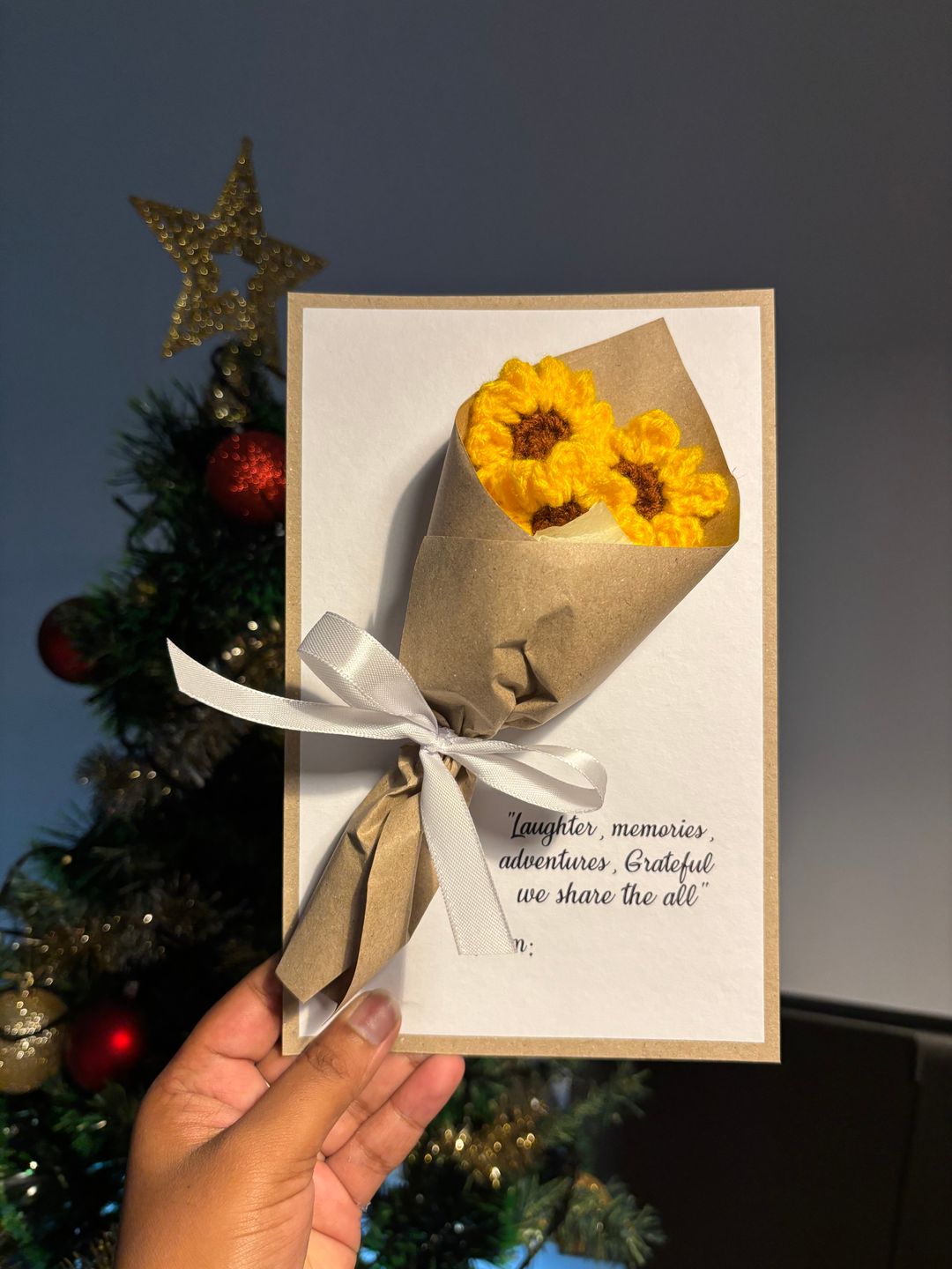 Sunflower bouquet card