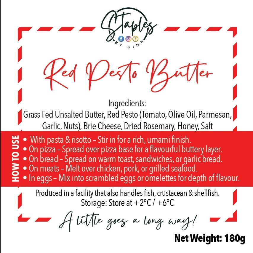 Red Pesto Butter with Honey and Brie