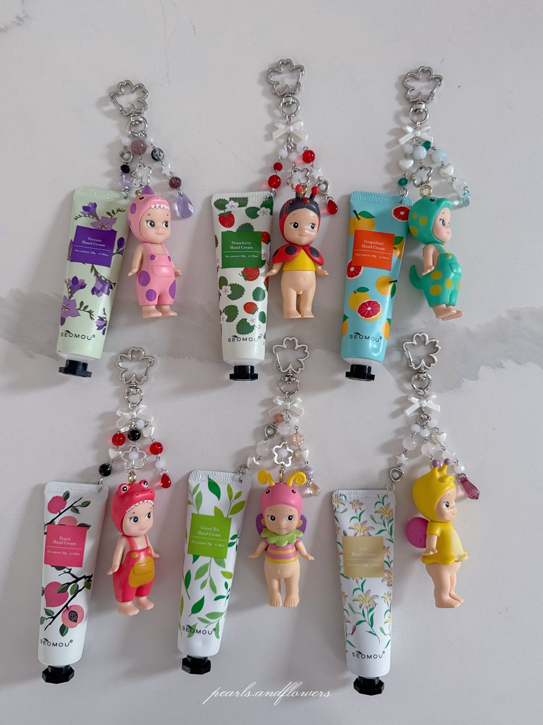 Sonny angels keychains x hand creams 