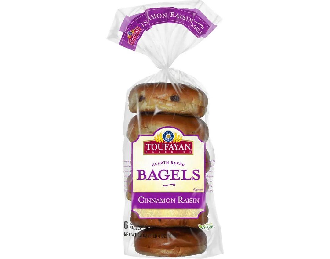 Toufayan cinnamon raisin bagel