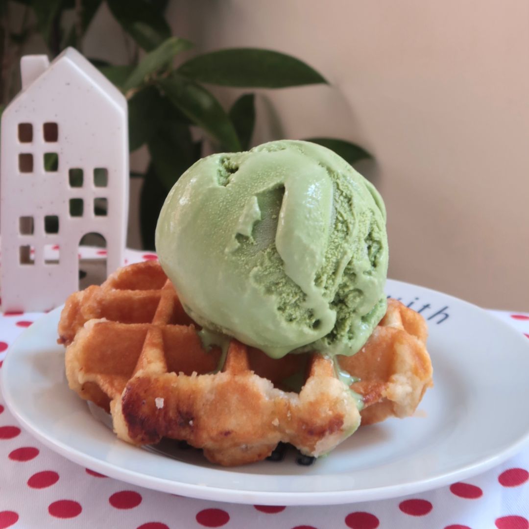 Matcha Ice Cream Waffle 