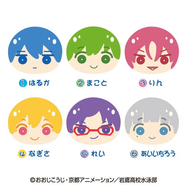 TV Anime "Free! - Iwatobi Swim Club" Omanjuu Niginigi Mascot Reproduction Edition 6Pack BOX 
