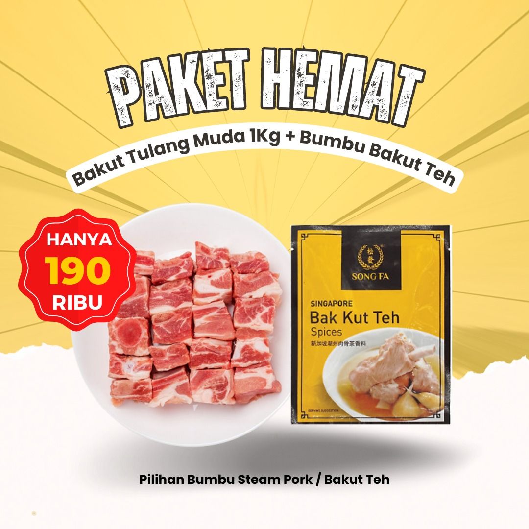 Paket Hemat Bakut 1KG + Bumbu Bakut Teh 