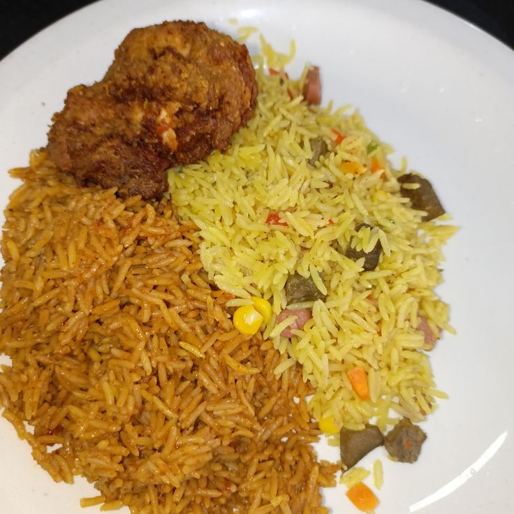 Mixed Fried and Jollof Rice