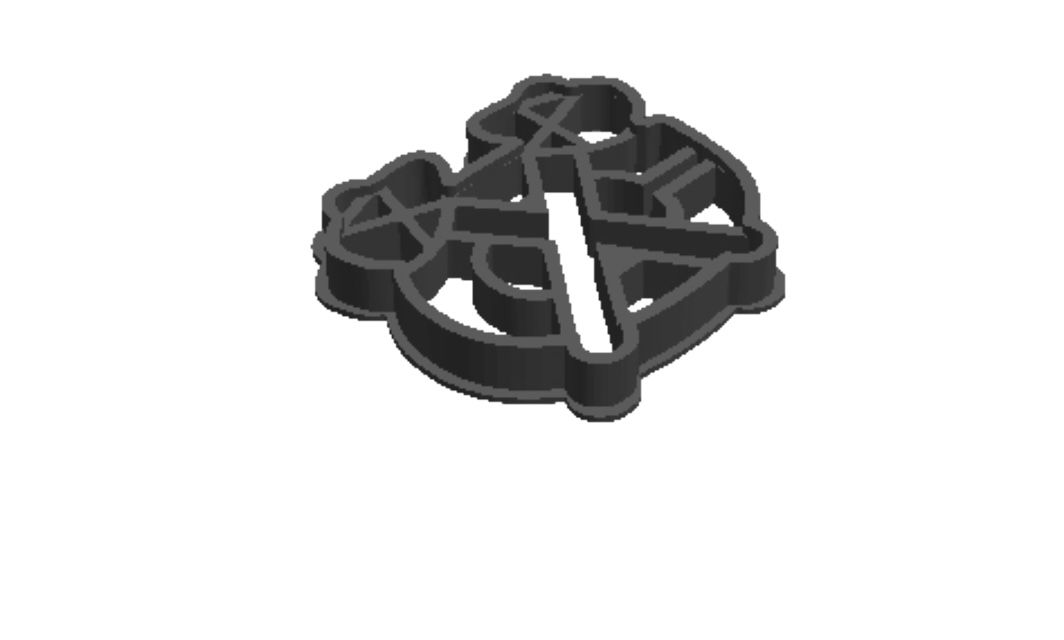 Black Hawks Logo 2 outline Cookie Cutter          