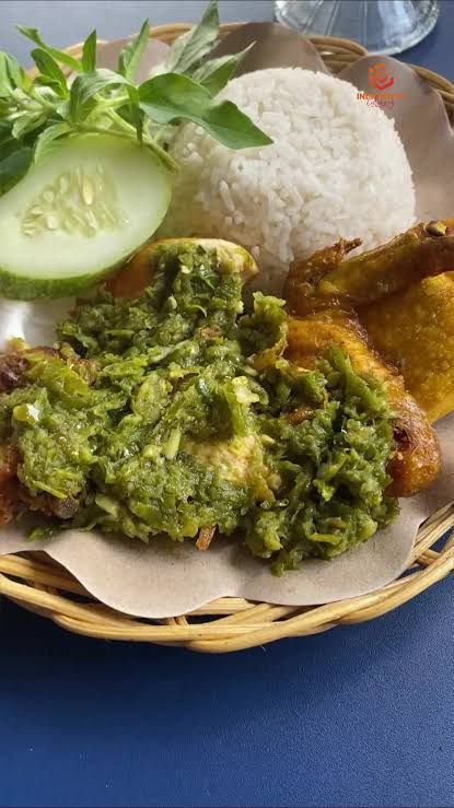 Nasi Ayam Penyet Wings Ijo