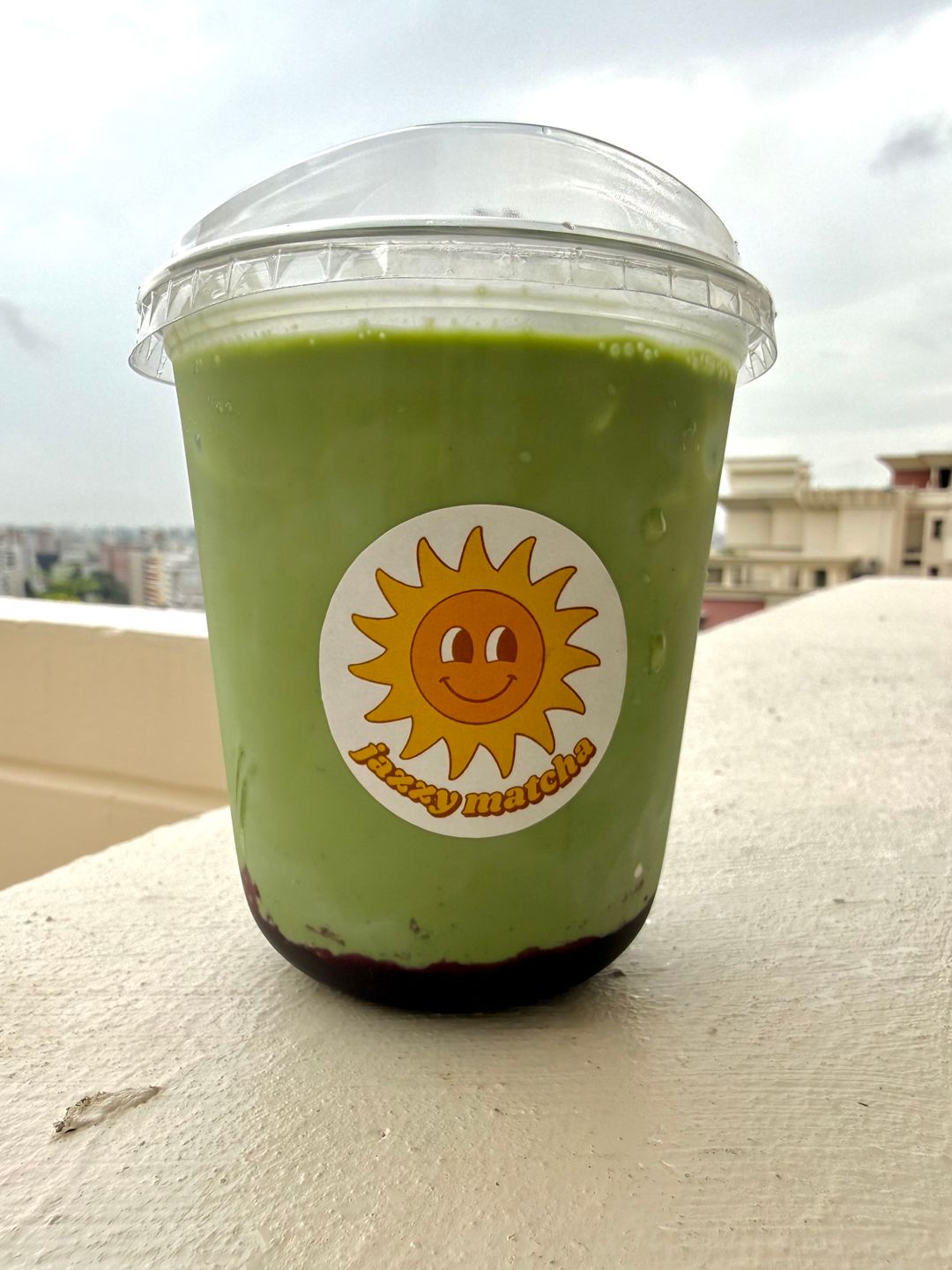 Blueberry Matcha Latte 