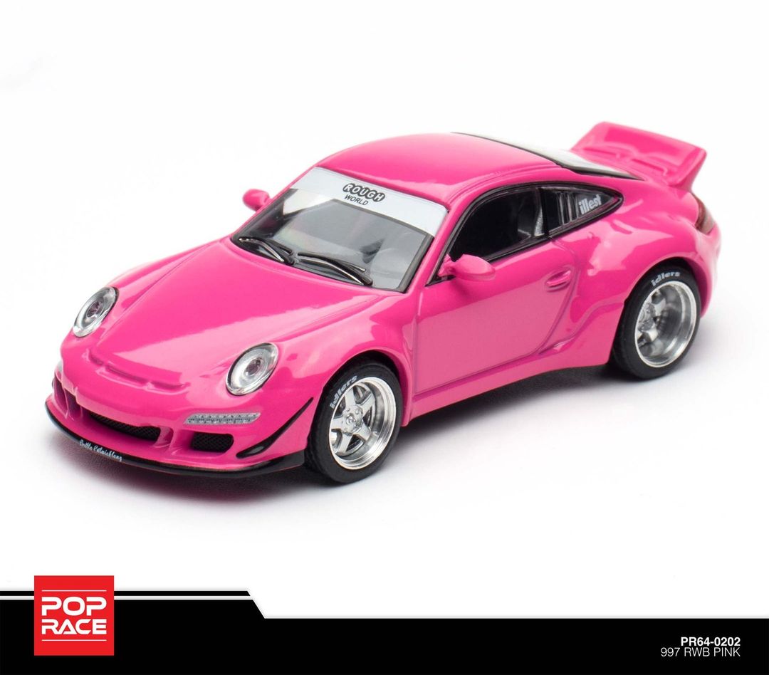 POP RACE MODEL 1/64 PORSCHE RWB 997 - PINK