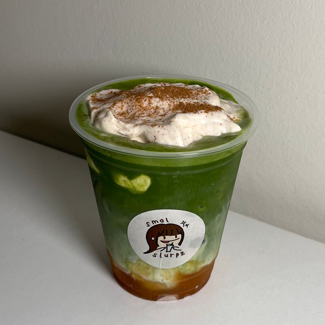 🎄 XMAS SPECIAL: cinnamon apple cheesecake matcha