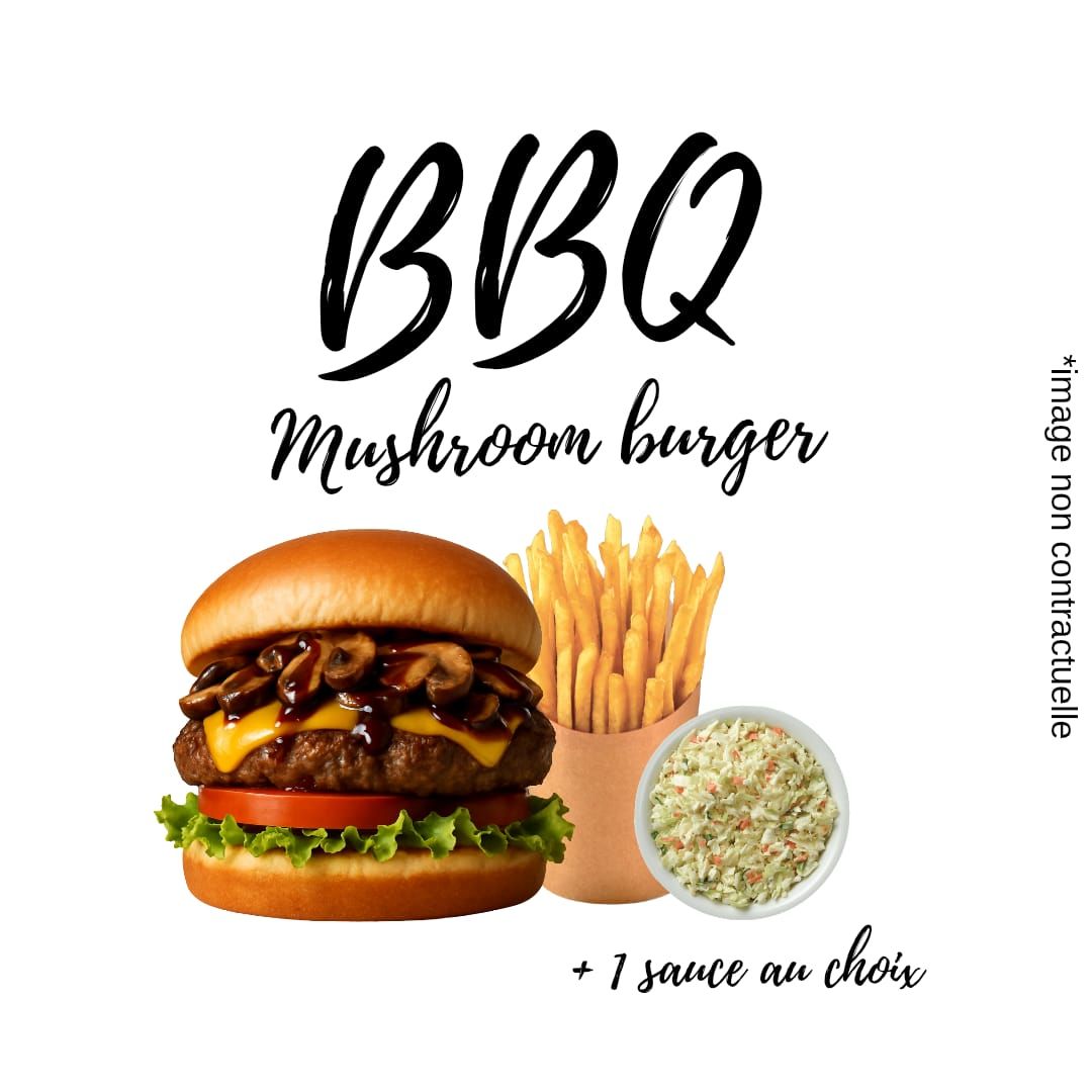 BBQ mushroom burger
