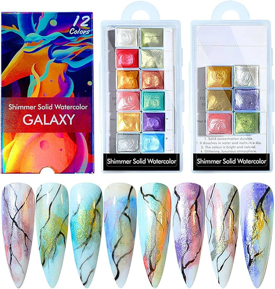 Galaxy Watercolor Marble Palette 