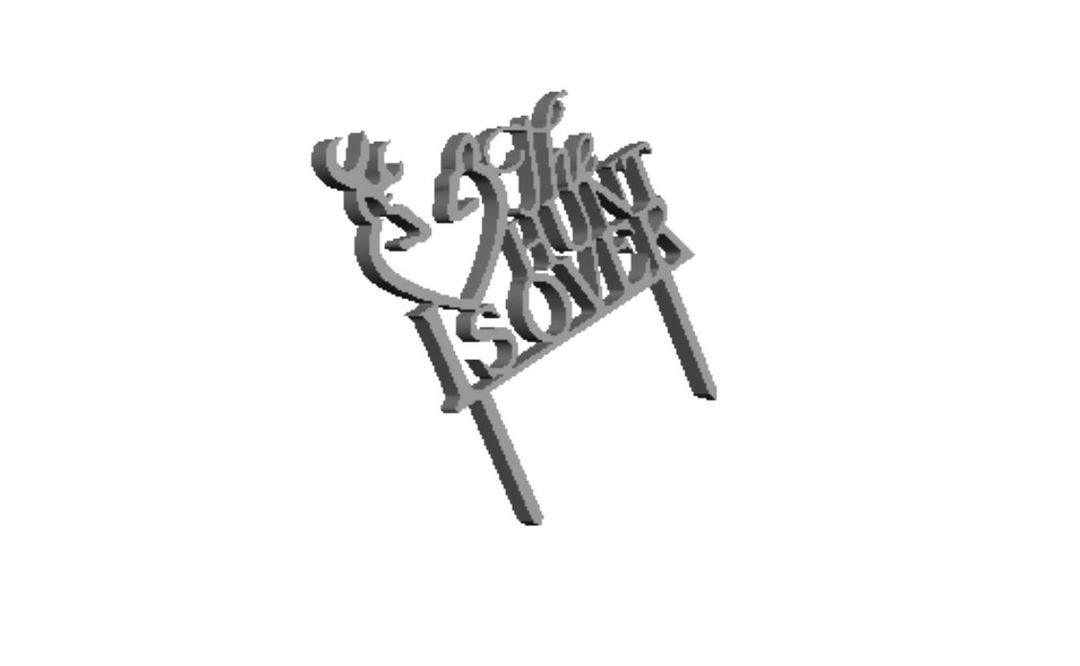 Cake Topper Hunt is over outline Cookie Cutter