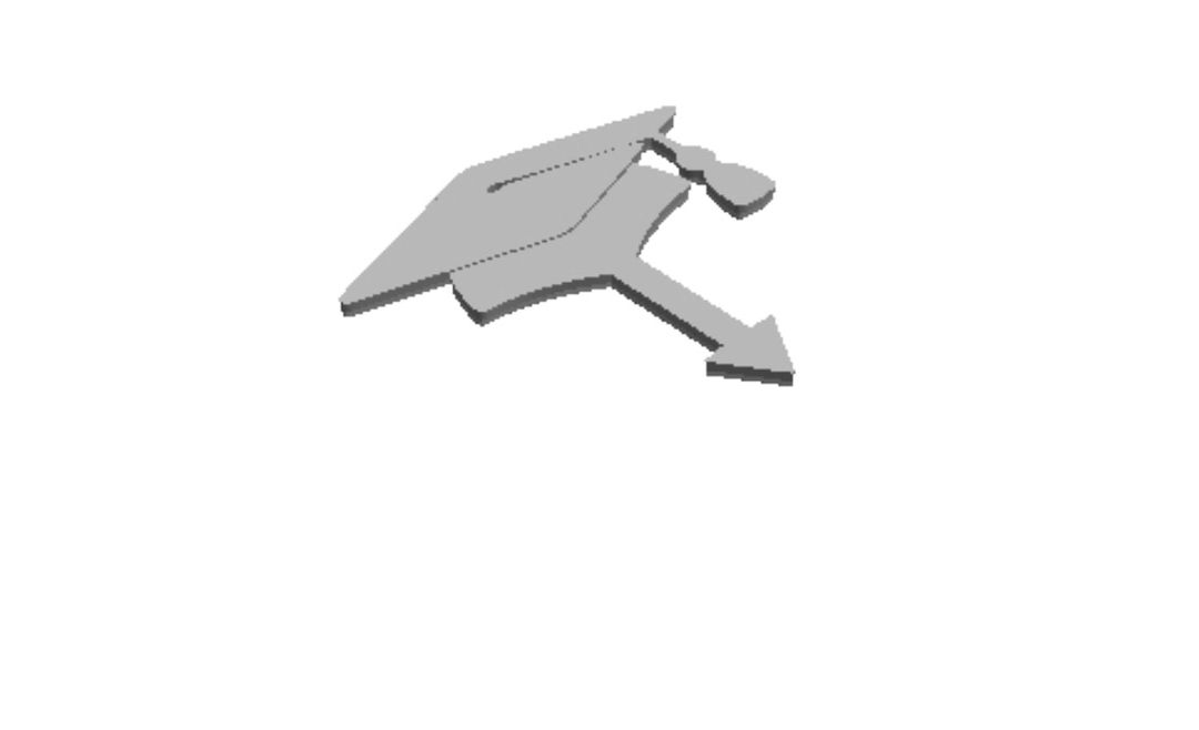 Graduation Cake Topper 9 outline Cookie Cutter 