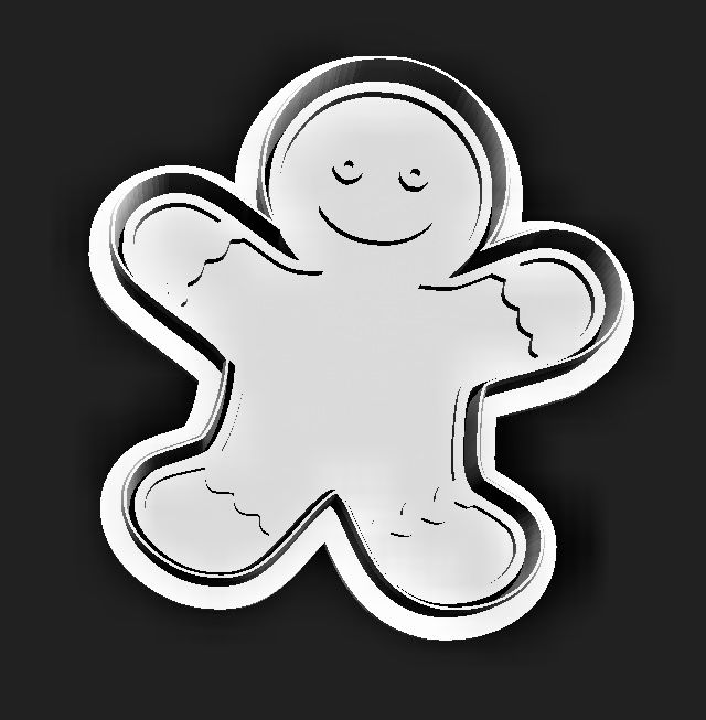 Gingerbread man with smile  Cookie Cutter