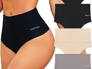 Underwear High Waisted Thongs Shapewear