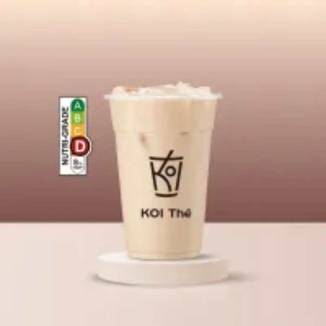 Koi M-Milk Tea, 25%, less ice, with bubble