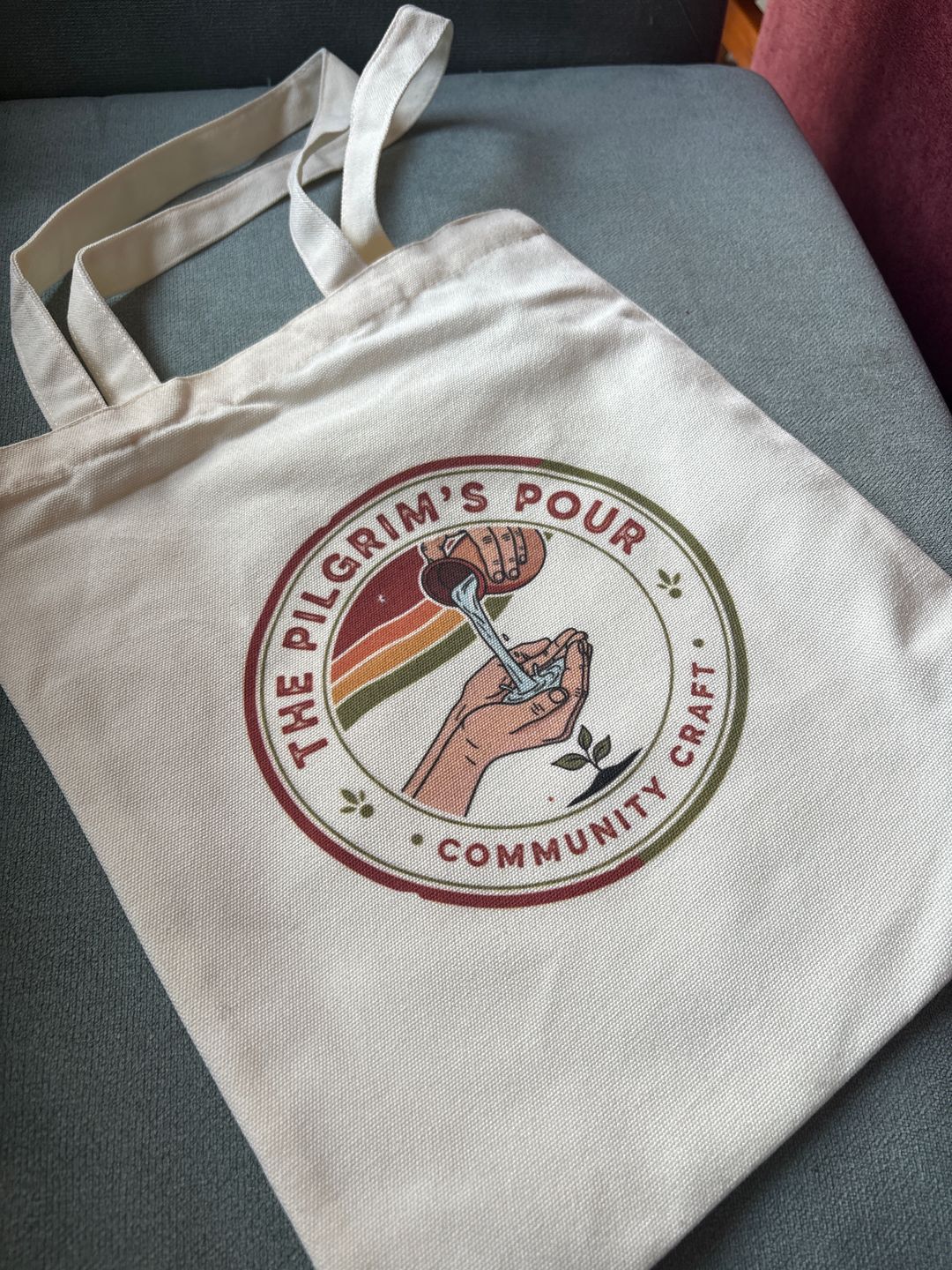The Pilgrim's Pour Tote Bag - clean minimalist design