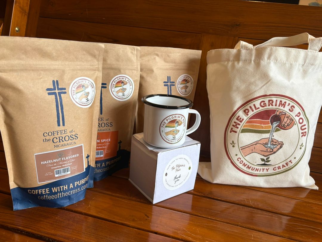 Tote Bag + Coffee Ground or Bean (MOP/GD) + Mug