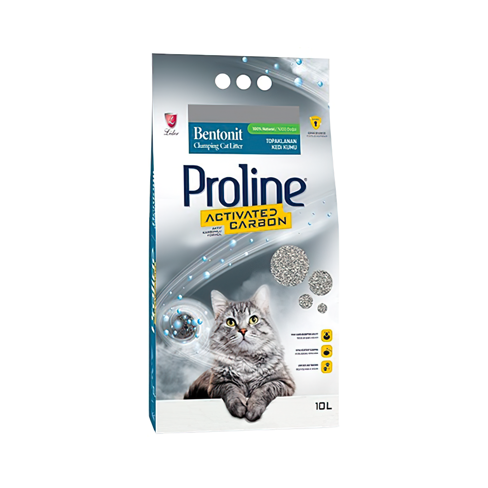 Proline Aktif Karbonlu Topaklanan Kedi Kumu (10 L)