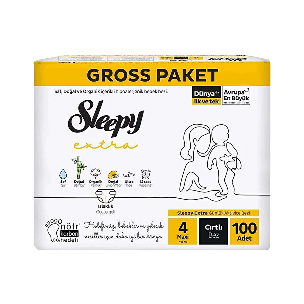 Sleepy Extra 4 Beden Bebek Bezi (100'lü)