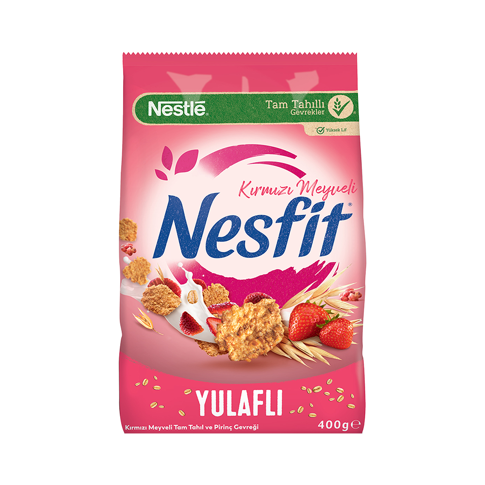 Nestlé Nesfit Kırmızı Meyveli Vitaminli ve Mineralli Tam Tahıl ve Pirinç Gevreği (400 g)