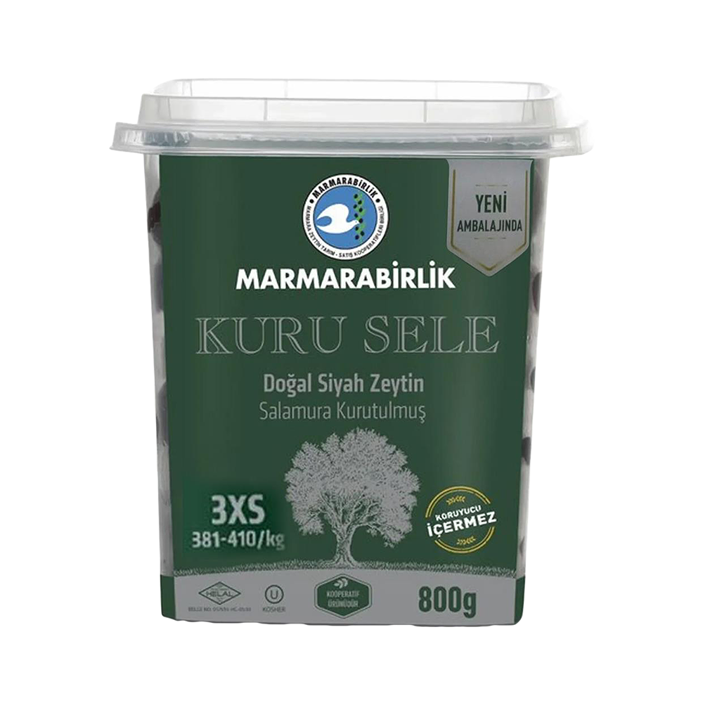 Marmarabirlik Kuru Sele Zeytin 381-410 Ad/kg (800 g)