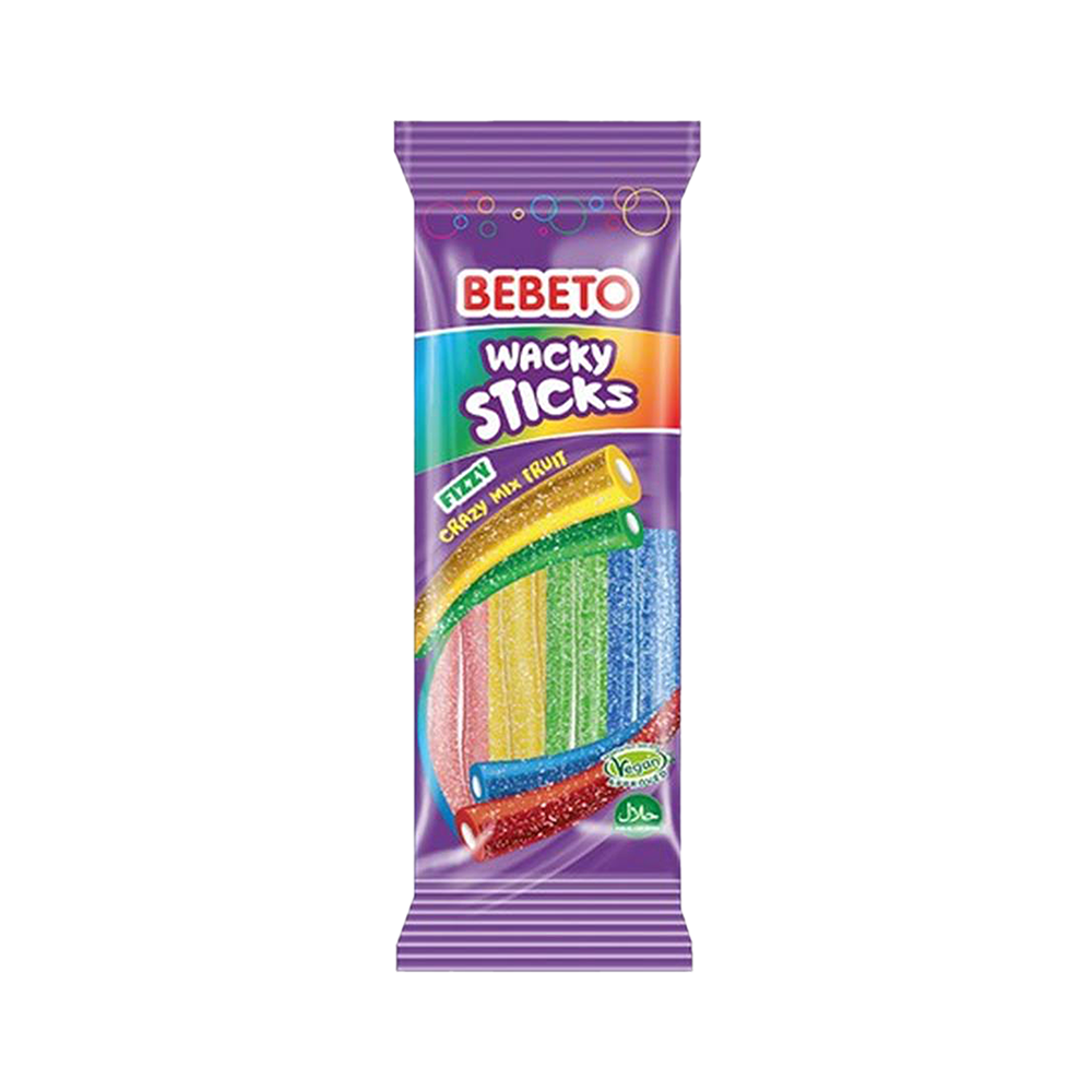 Bebeto Wacky Sticks Fizzy (75 g)