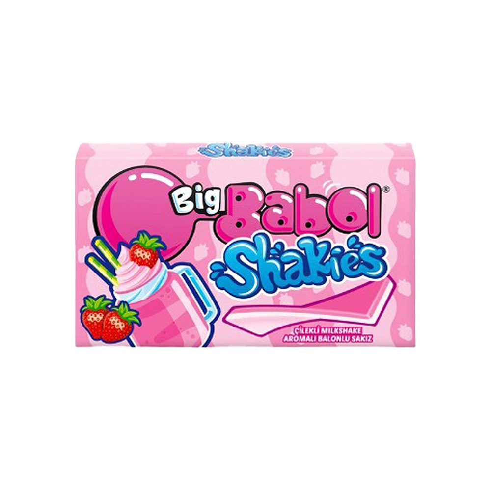 Big Babol Shakies Çilekli Milkshake Aromalı Sakız (26 g)