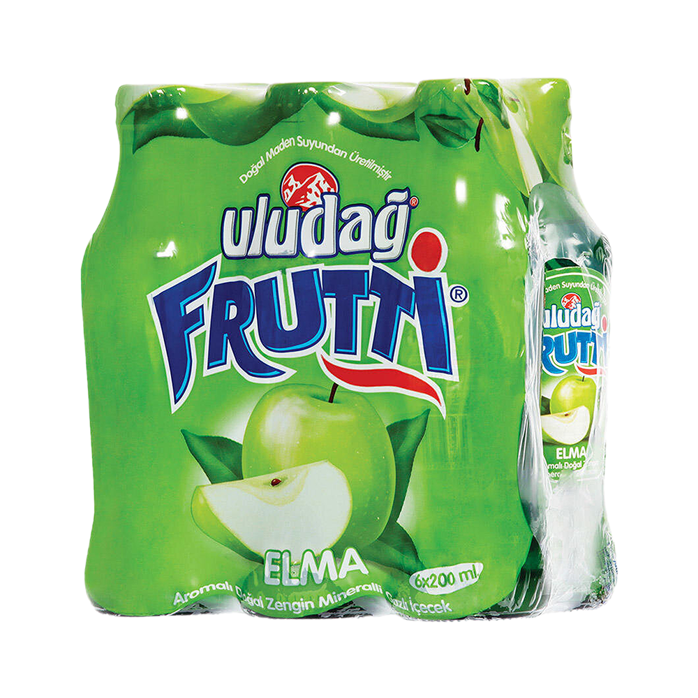 Uludağ Frutti Maden Suyu Elma Aromalı (6 x 200 ml)