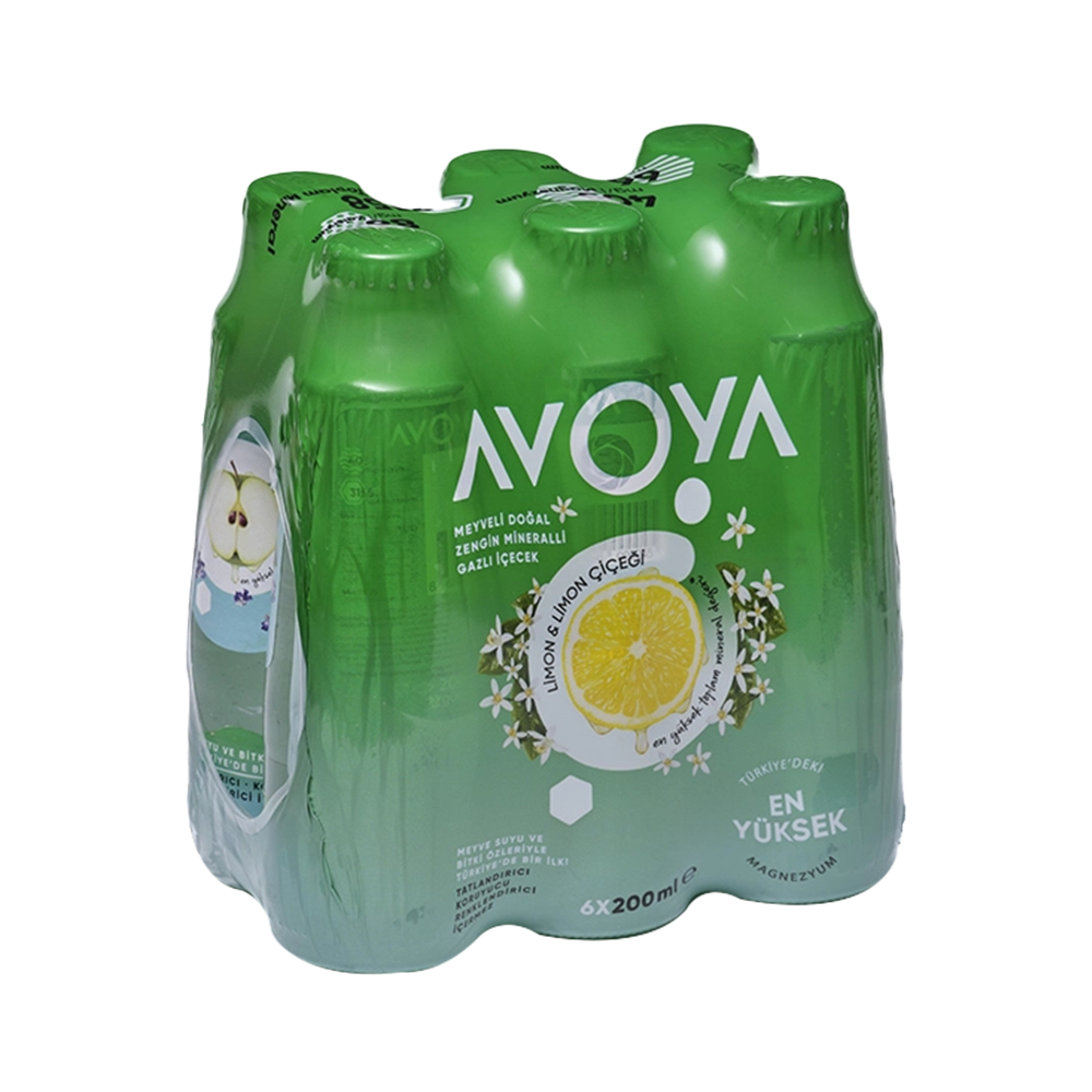 Avoya Limon Çiçeği Aromalı Mineralli Gazlı İçecek (6 x 200 ml)