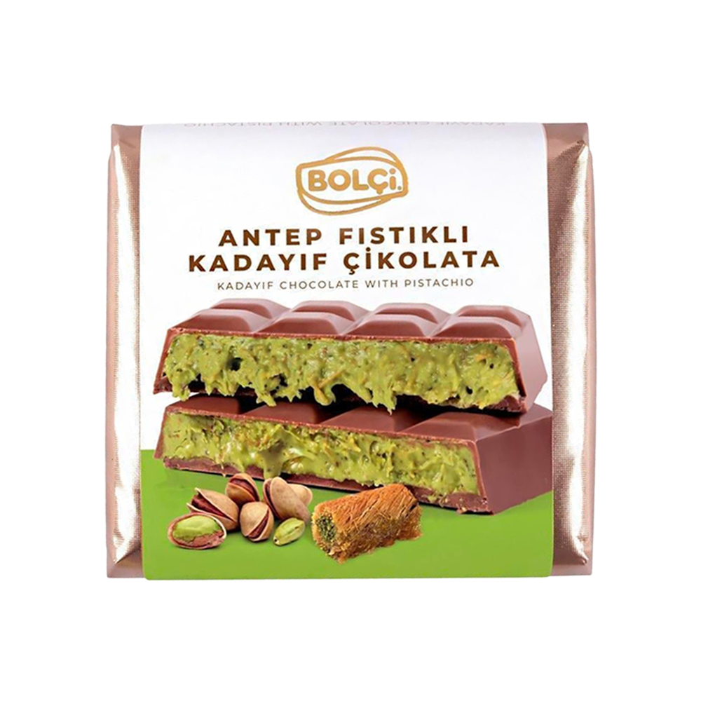 Bolçi Antep Fıstıklı ve Kadayıflı Dubai Çikolatası (100 g)