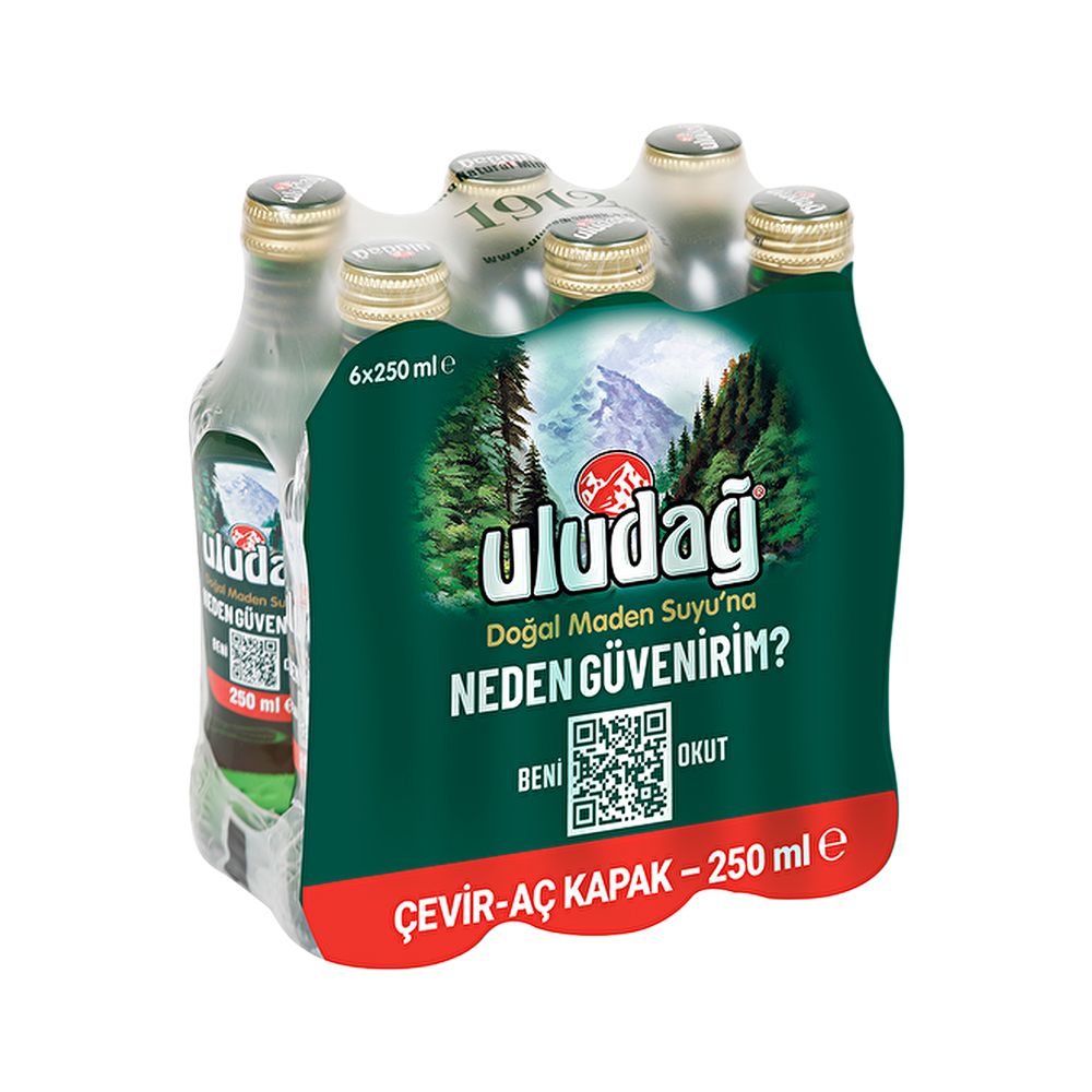Uludağ Sade Maden Suyu (6 x 250 ml)